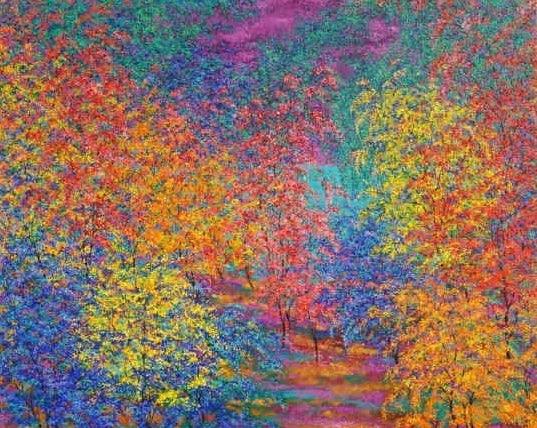 Crystal Pathway Painting by Pardeep Singh | ArtZolo.com