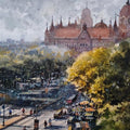 Cityscape watercolor painting titled 'Cst', 14x20 inches, by artist NanaSaheb Yeole on Paper