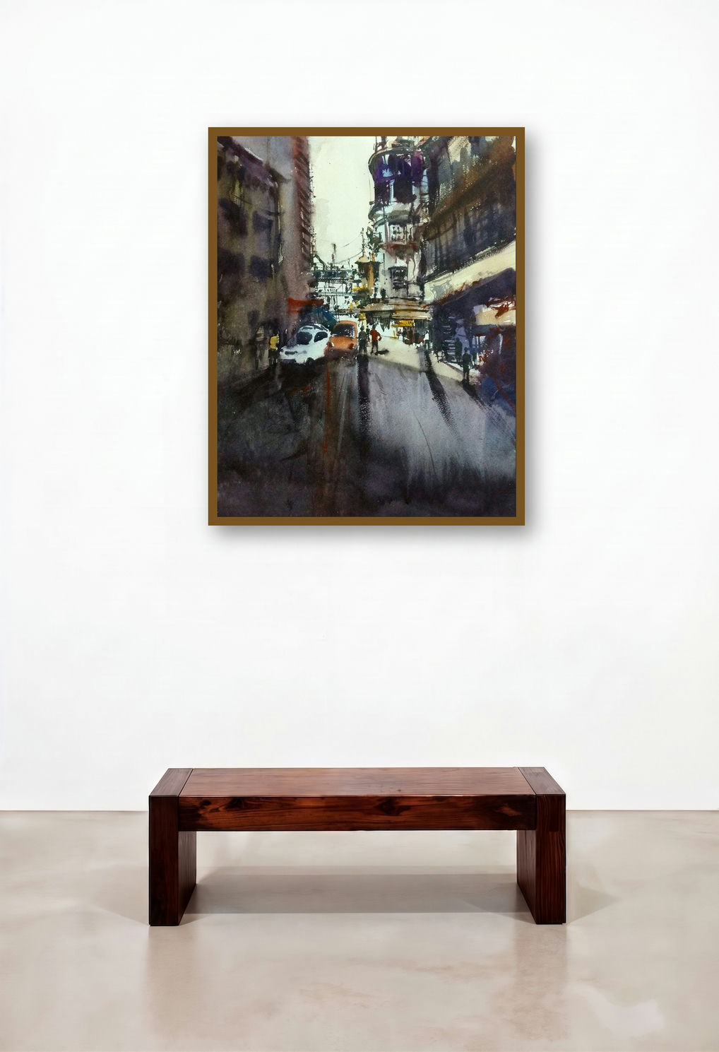 Cst ( Bora Bazar ) by artist Kiran Gunjkar displayed in a Minimalist Home Office