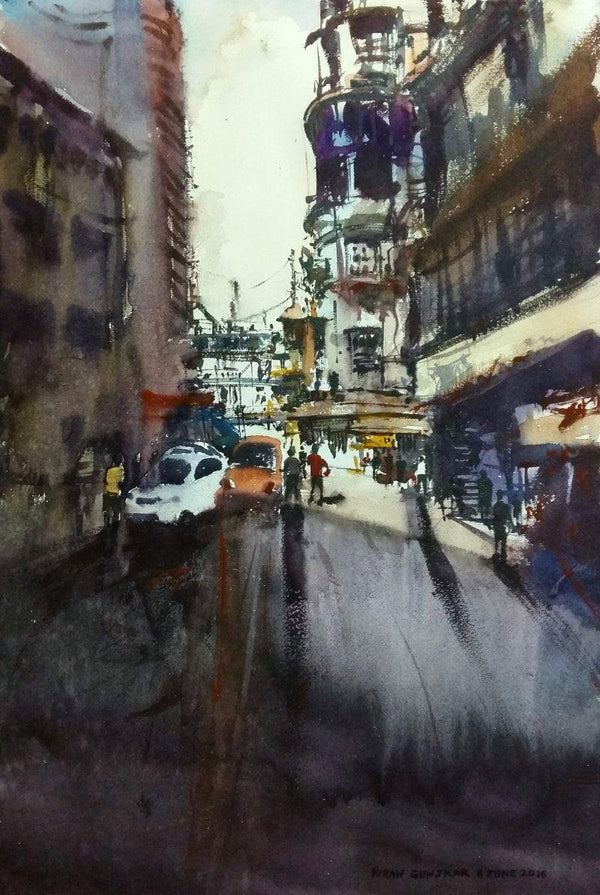 Cst ( Bora Bazar ) Painting by Kiran Gunjkar | ArtZolo.com