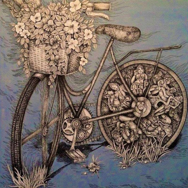 Cycle Of Life Painting by Raj Nandini R | ArtZolo.com
