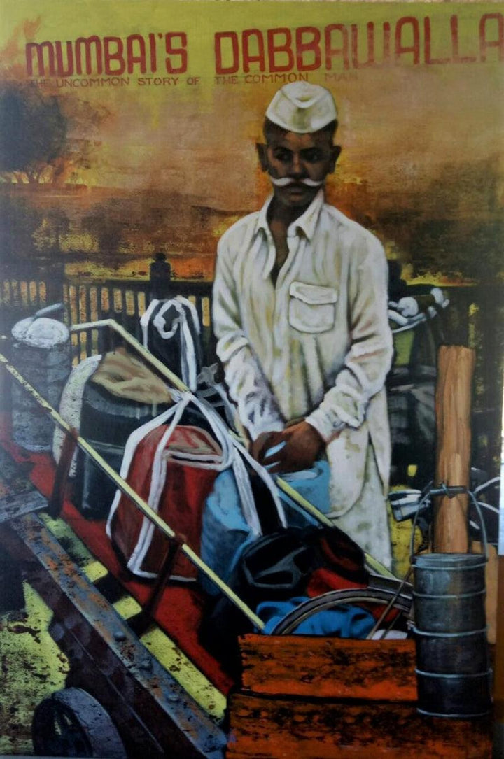 Dabbawala Series 1 Painting by Vijay Gille | ArtZolo.com