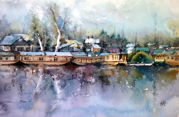 Dal Lake Painting by Asit Singh | ArtZolo.com
