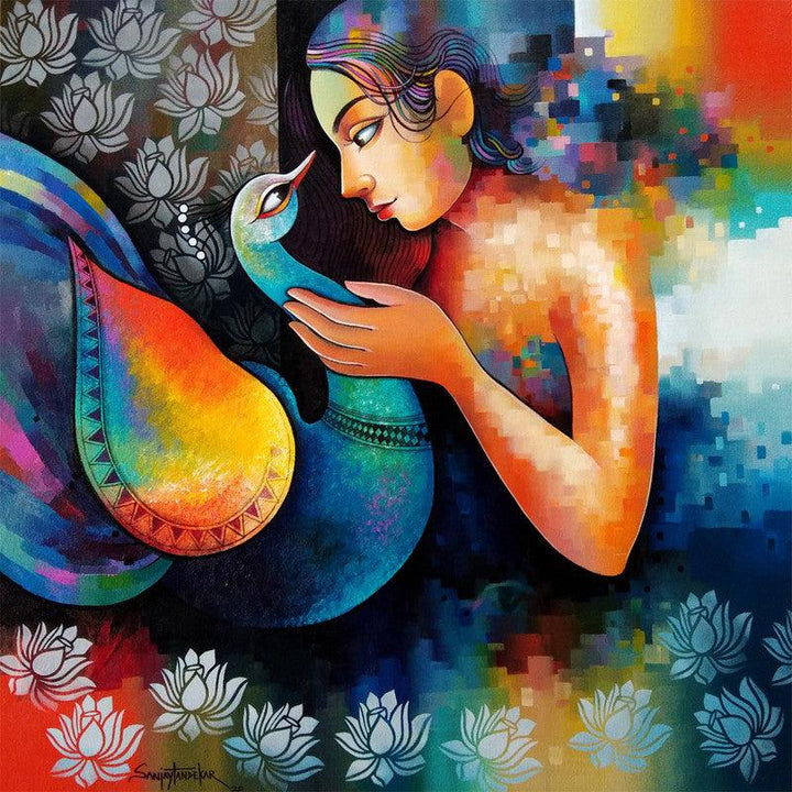 Damyanti 3 Painting by Sanjay Tandekar | ArtZolo.com
