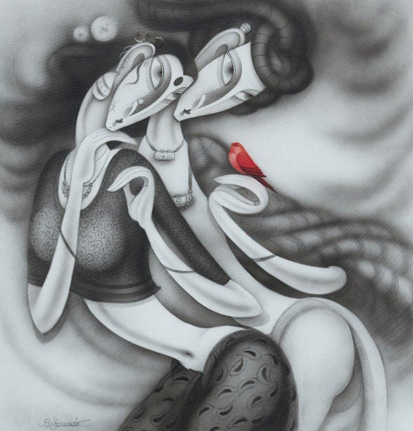 Dancing Couple Painting by Ramesh Pachpande | ArtZolo.com
