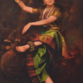 Figurative oil painting titled 'Dancing Lady', 36x48 inches, by artist Kamal Rao on Canvas