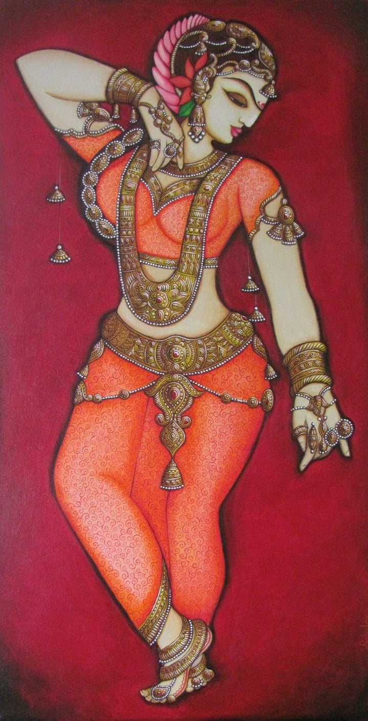 Dancing Woman Painting by Rahul Phulkar | ArtZolo.com