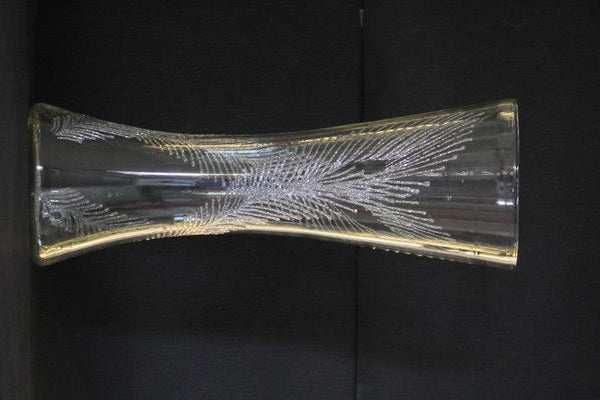 Dancing Feathers In Glitter Silver Glass Art by Shweta Vyas | ArtZolo.com
