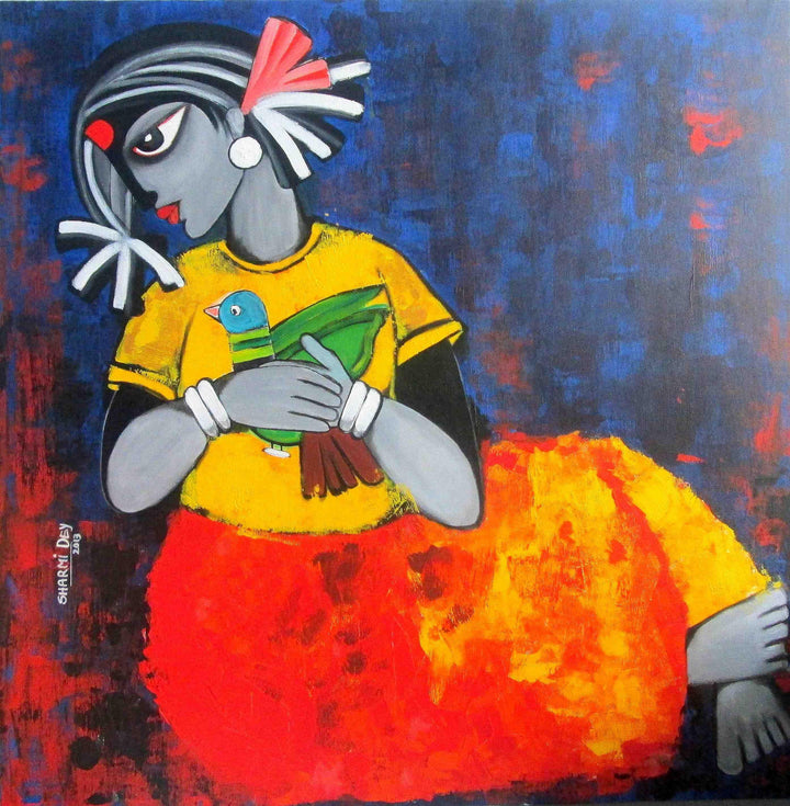 Daughter Painting by Sharmi Dey | ArtZolo.com