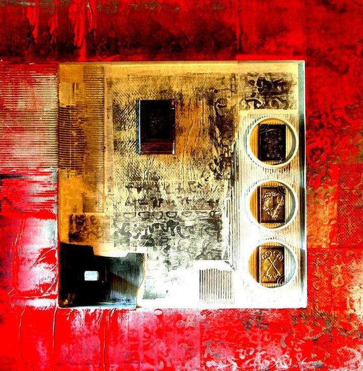 Decorative Assemblages Vii Painting by Vivek Rao | ArtZolo.com