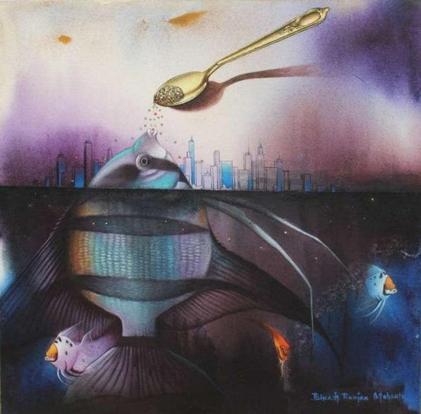 Dependent Life Painting by Bikash Mohanta | ArtZolo.com