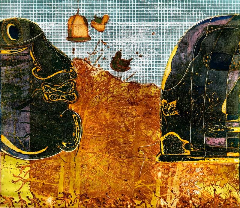 contemporary printmaking titled 'Depth', 13x15 inches, by artist Shivani Dubey on Paper