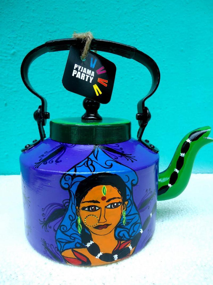 Desi Girl Tea Kettle Handicraft by Rithika Kumar | ArtZolo.com