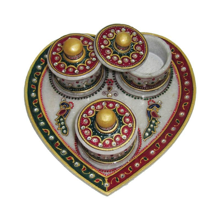 Designer Heart Shaped Tray Handicraft by Ecraft India | ArtZolo.com