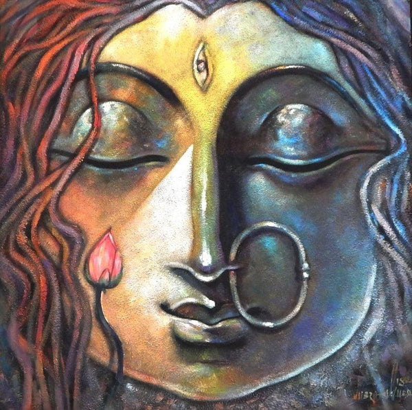 Devi 2 Painting by Subrata Ghosh | ArtZolo.com