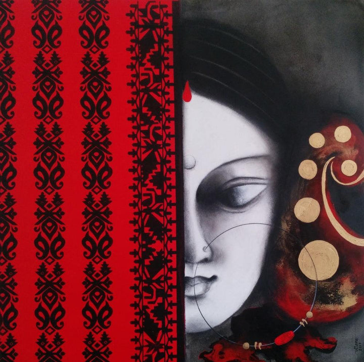 Devi 32 Painting by Uttara Joshi | ArtZolo.com