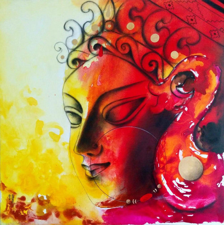 Devi 33 Painting by Uttara Joshi | ArtZolo.com