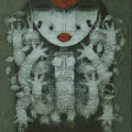 Religious mixed media painting titled 'Devi 4', 48x36 inches, by artist Basuki Dasgupta on Canvas