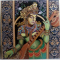 Religious acrylic painting titled 'Devi', 24x24 inches, by artist Shilpa Kulshrestha on Canvas Board