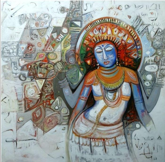 Devi Painting by Rajesh Kumar Singh | ArtZolo.com