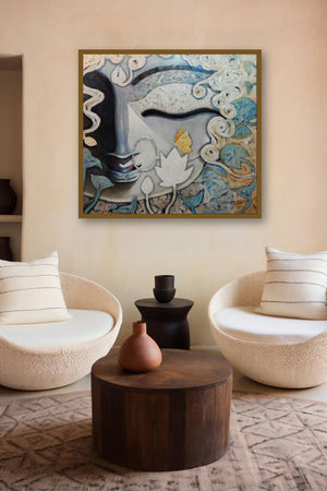 Devi (Inner Harmony) by artist Subrata Ghosh displayed in a Curated gallery