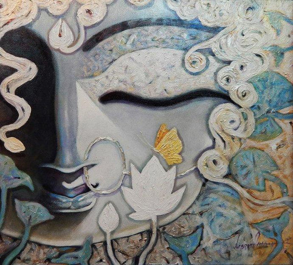Devi Painting by Subrata Ghosh | ArtZolo.com