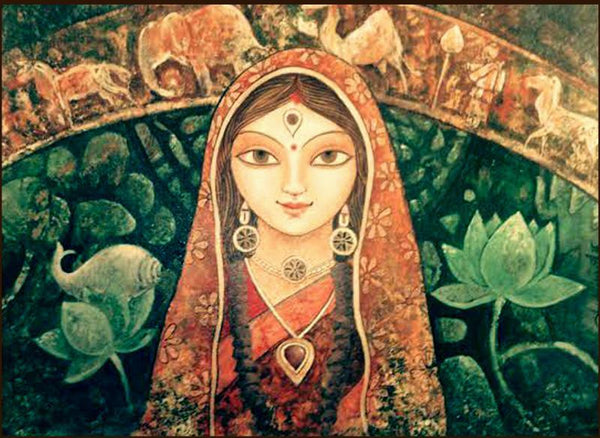 Devi I Painting by Indrani Acharya | ArtZolo.com
