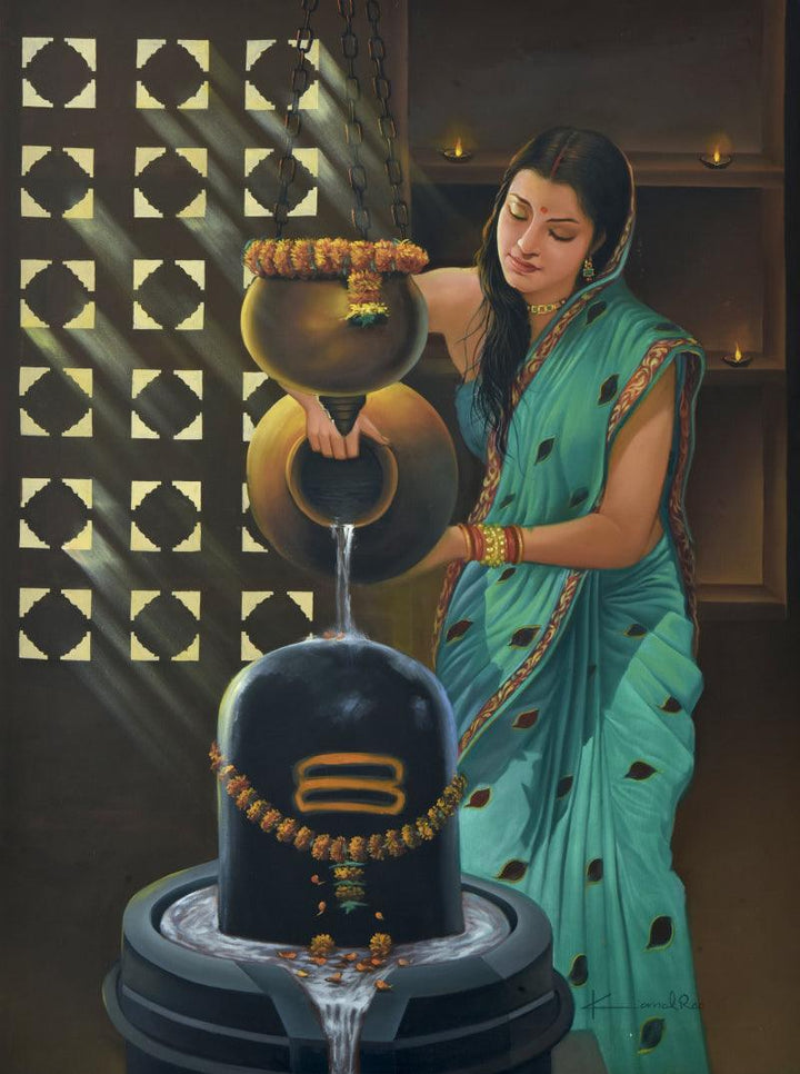 Devotee Painting by Kamal Rao | ArtZolo.com
