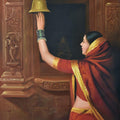 Religious oil painting titled 'Devotion', 36x48 inches, by artist Kamal Rao on Canvas