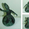 Figurative sculpture titled 'Devotion', 8x8x5 inches, by artist Tanzeem Baredia on Brass