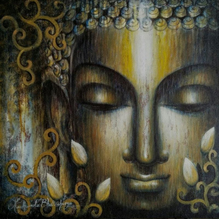 Dhyana Painting by Madhumita Bhattacharya | ArtZolo.com