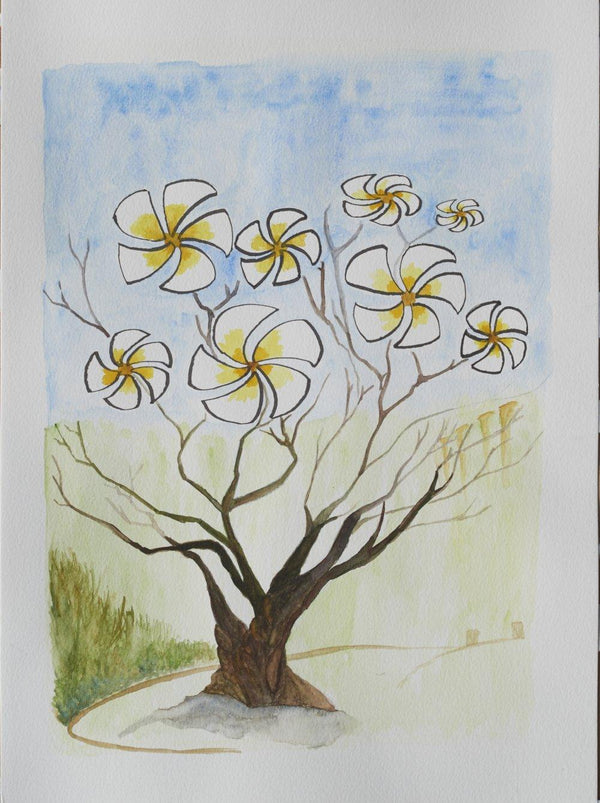 Distinctive Flowering Painting by Srinivasan R | ArtZolo.com