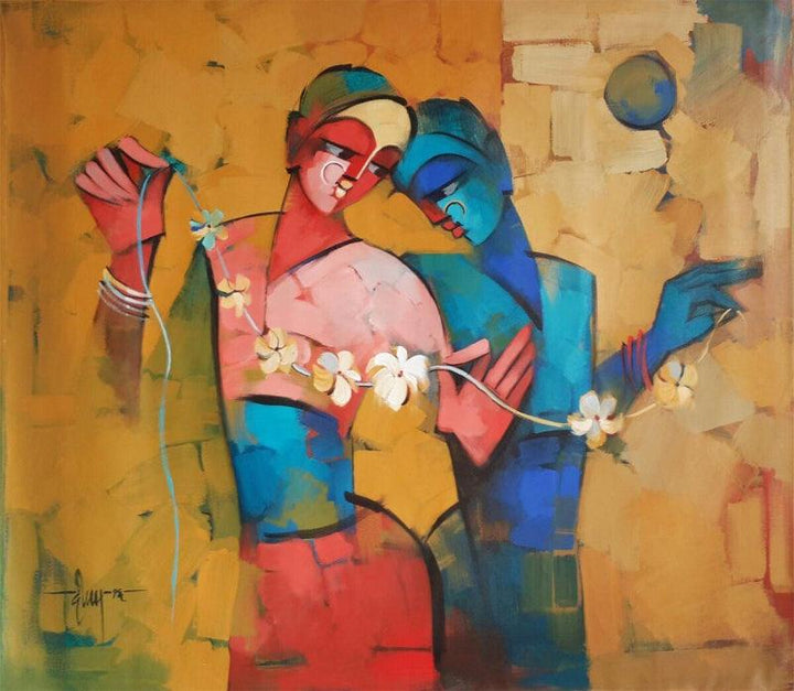 Divine Couple 1 Painting by Deepa Vedpathak | ArtZolo.com