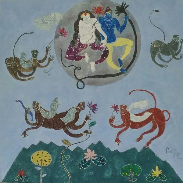 Divine Image In My Dream Painting by Veenita Chendvankar | ArtZolo.com