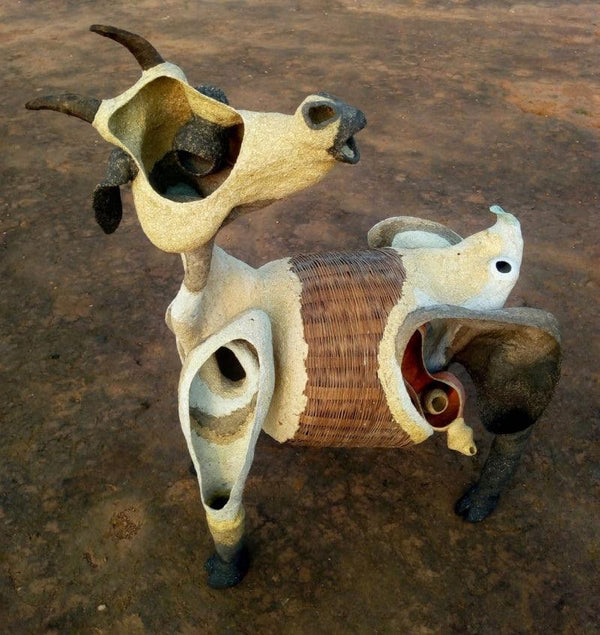 Domestic Goat Sculpture by Vivek Das | ArtZolo.com