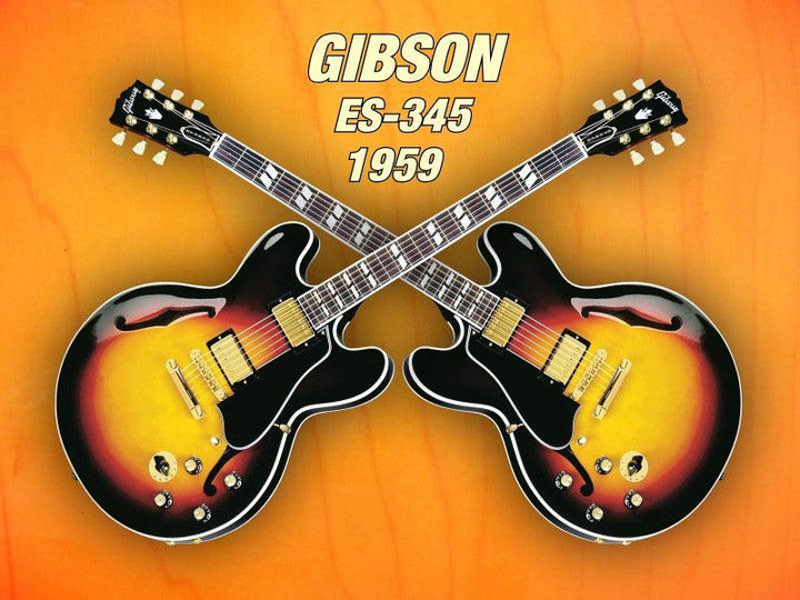 Double Gibson Es 345 1959 Photography by Shavit Mason | ArtZolo.com