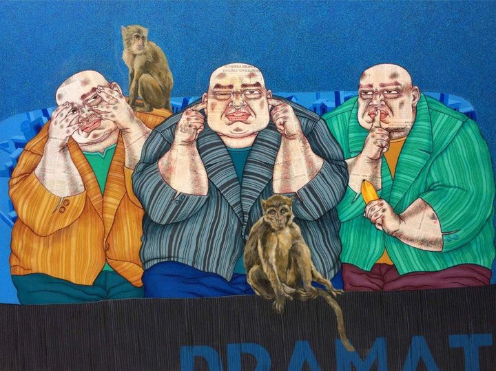 Dramatic Painting by Mrinal Dey | ArtZolo.com
