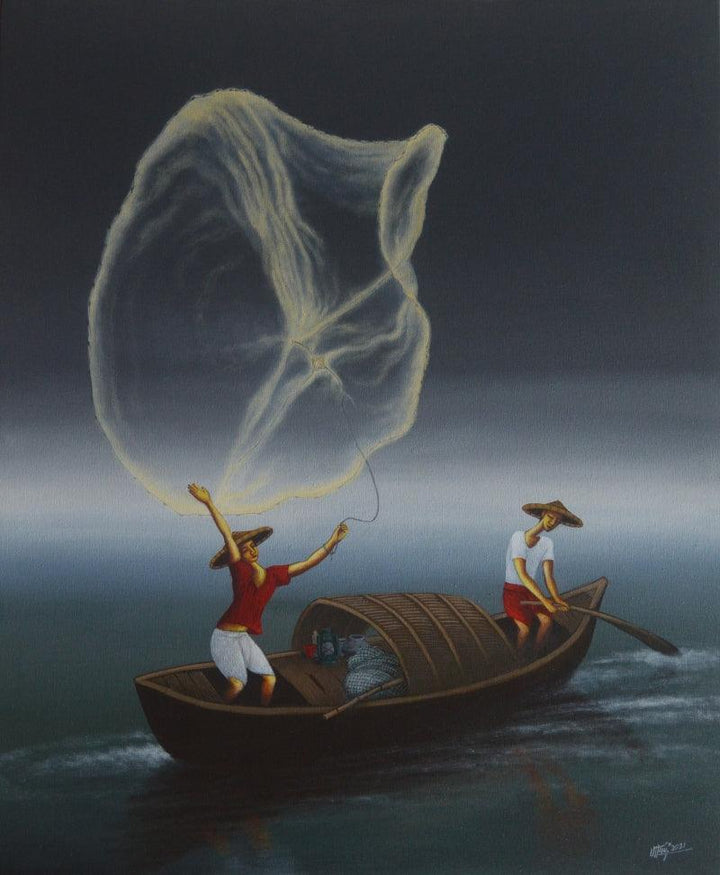Dream Catcher Painting by Uttam Bhattacharya | ArtZolo.com