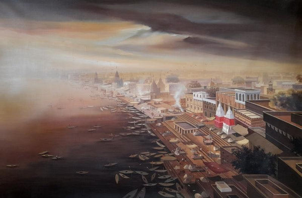 Dream City Painting by Subir Dey | ArtZolo.com