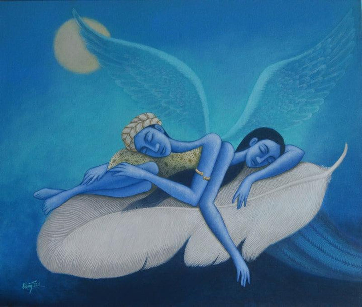 Dream Love 1 Painting by Uttam Bhattacharya | ArtZolo.com