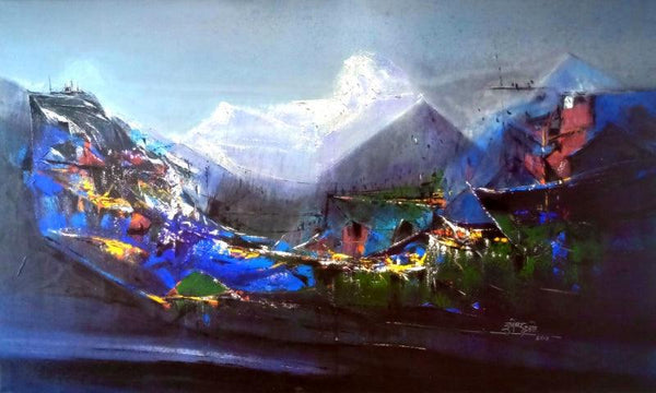 Dream Village 2 Painting by Dnyaneshwar Dhavale | ArtZolo.com