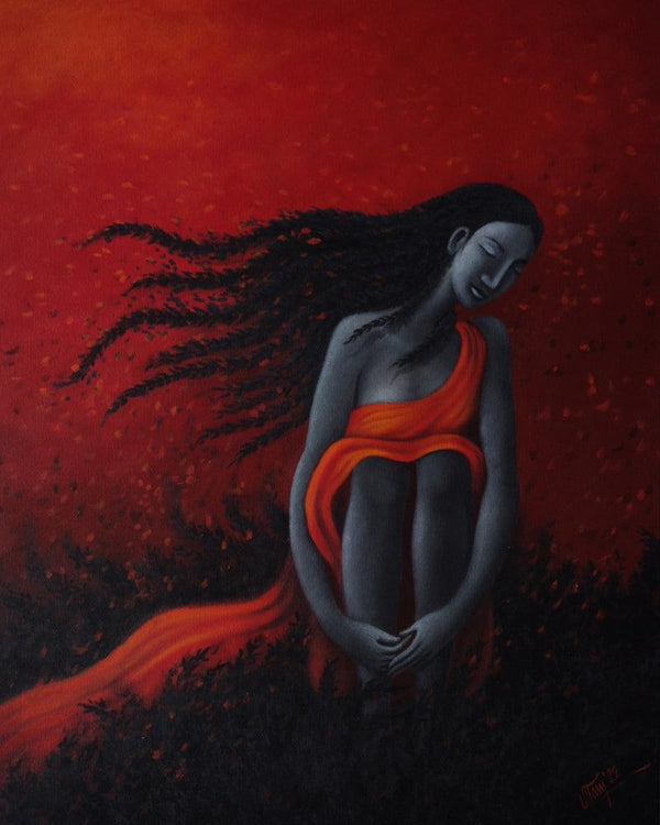 Dreams Within Painting by Uttam Bhattacharya | ArtZolo.com