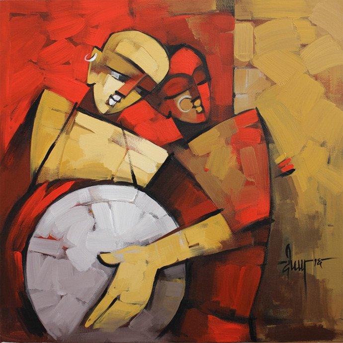 Drummer 75 Painting by Deepa Vedpathak | ArtZolo.com