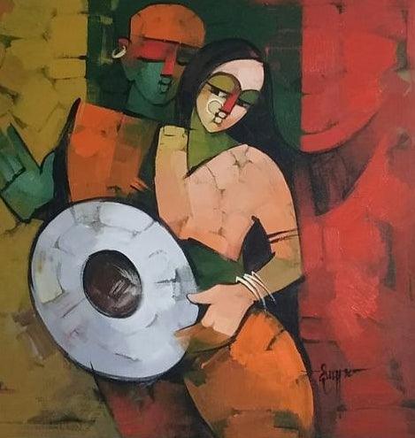 Drummer 91 Painting by Deepa Vedpathak | ArtZolo.com