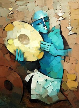 Drummer Painting by Deepa Vedpathak | ArtZolo.com