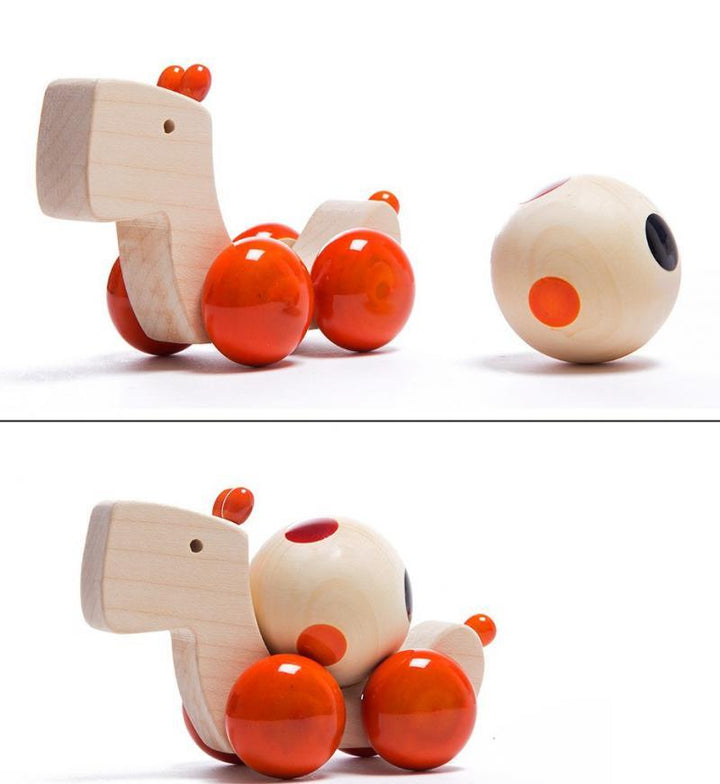 Duffer Pull Along Wooden Toy Handicraft by Oodees Toys | ArtZolo.com