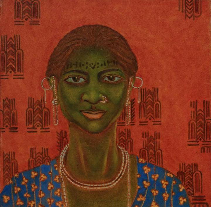 Earthen Native 6 (Baiga Tribe) Painting by Supriya Amber | ArtZolo.com