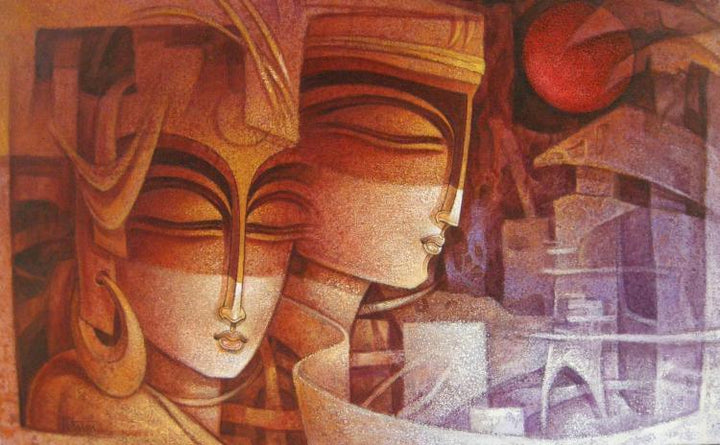 Egyptian King And Queen I Painting by Nityam Singha Roy | ArtZolo.com