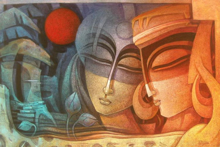 Egyptian King And Queen Iv Painting by Nityam Singha Roy | ArtZolo.com