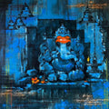 Religious acrylic painting titled 'Ekdant', 36x36 inches, by artist Sandeep Chhatraband on Canvas